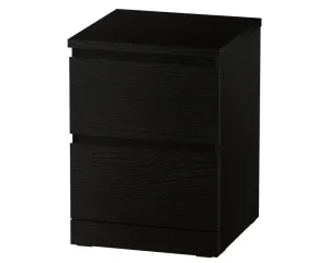 Комод Варма 2 чёрны ясень шпон (аналог IKEA)