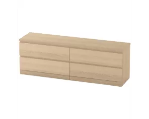 Комод Варма 4 Д дуб белёный шпон (аналог IKEA)