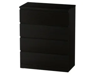Комод Варма 4 чёрный ясень шпон (аналог IKEA)