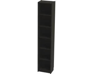Стеллаж Варма 40 черный ясень шпон (аналог IKEA BILLY)