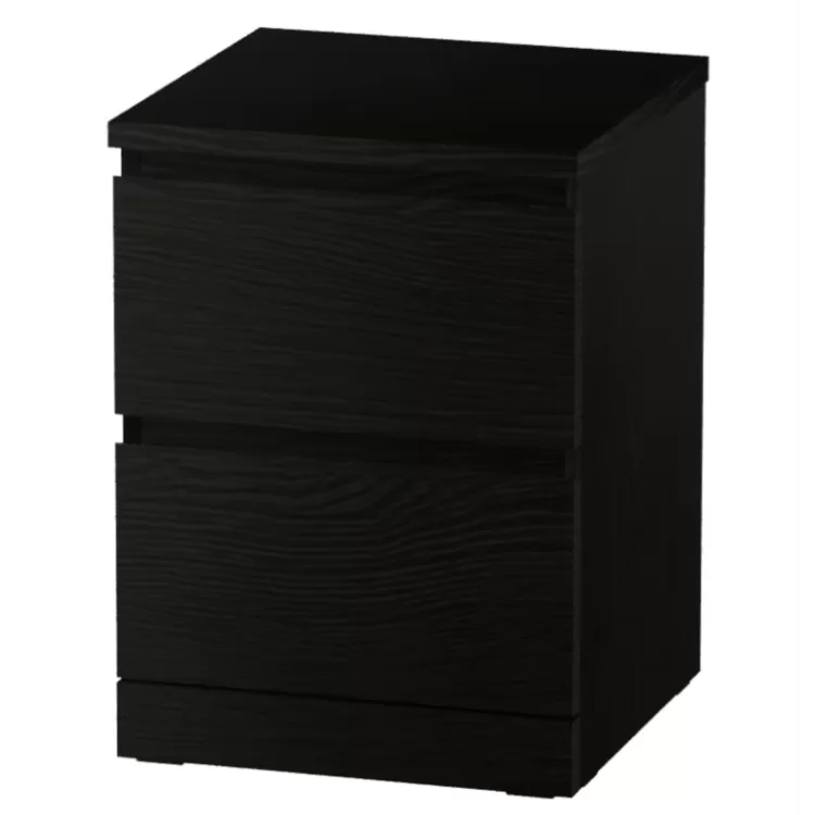 Комод Варма 2 чёрны ясень шпон (аналог IKEA)