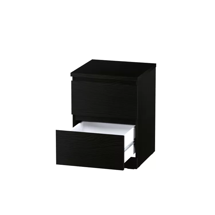 Комод Варма 2 чёрны ясень шпон (аналог IKEA)