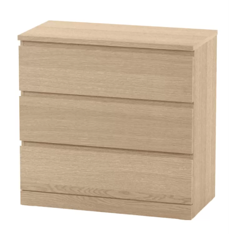 Комод Варма 3 дуб белёный шпон (аналог IKEA)