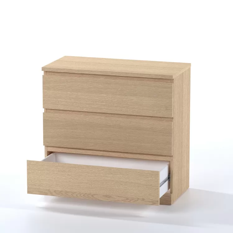 Комод Варма 3 дуб белёный шпон (аналог IKEA)