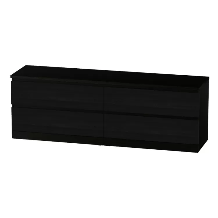 Комод Варма 4 Д чёрный ясень шпон (аналог IKEA)