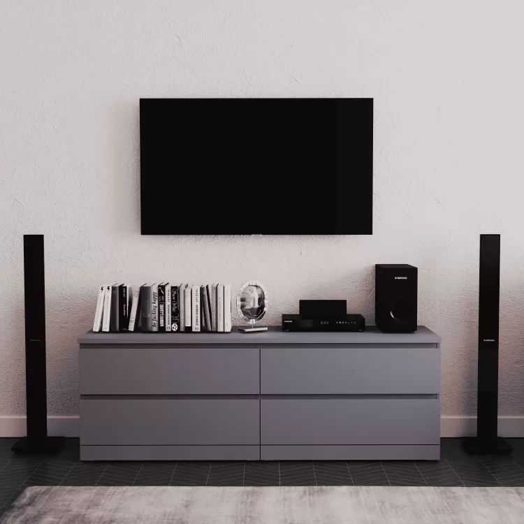 Комод Варма 4 Д серый пигмент (аналог IKEA)