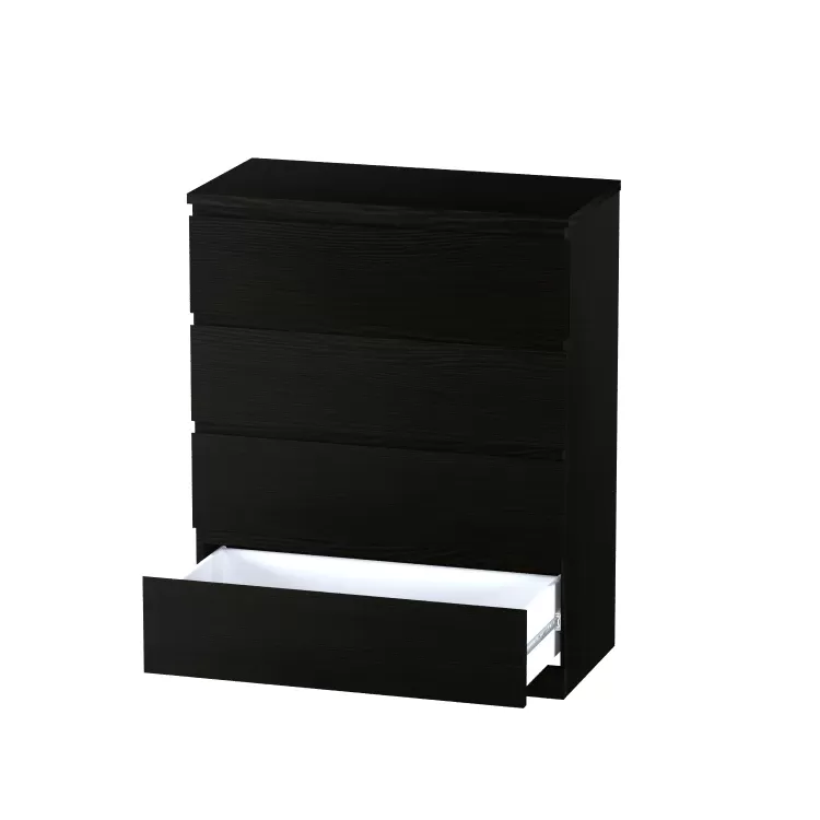 Комод Варма 4 чёрный ясень шпон (аналог IKEA)