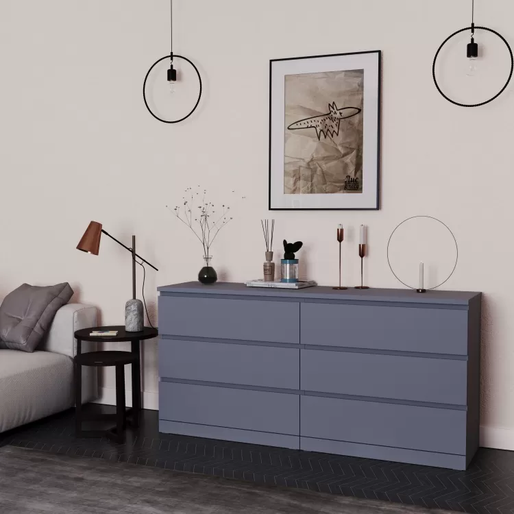 Комод Варма 6 Д серый пигмент (аналог IKEA)