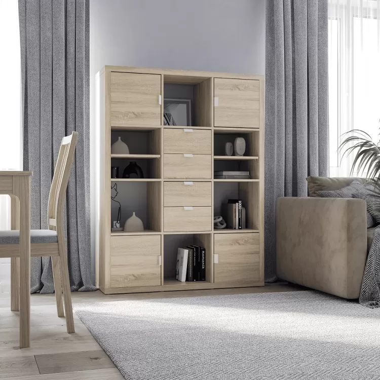 Стеллаж Фора 12 дуб беленый (аналог IKEA KALLAX)