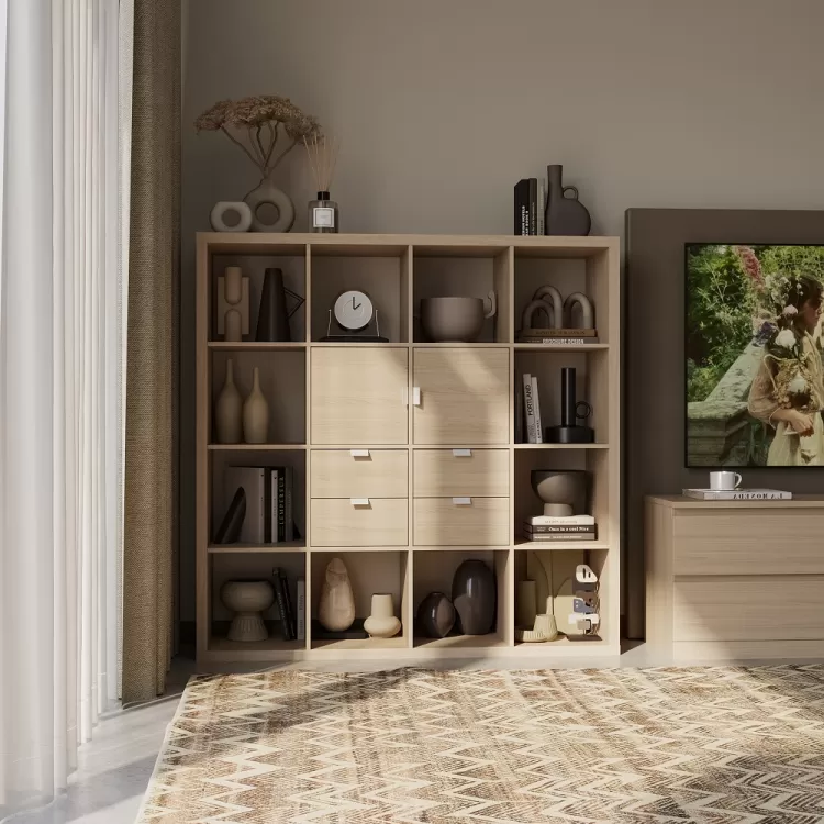 Стеллаж Фора 16 дуб беленый (аналог IKEA KALLAX)
