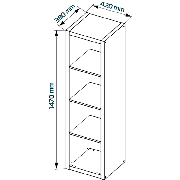 Стеллаж Фора 4Л дуб беленый (аналог IKEA KALLAX)