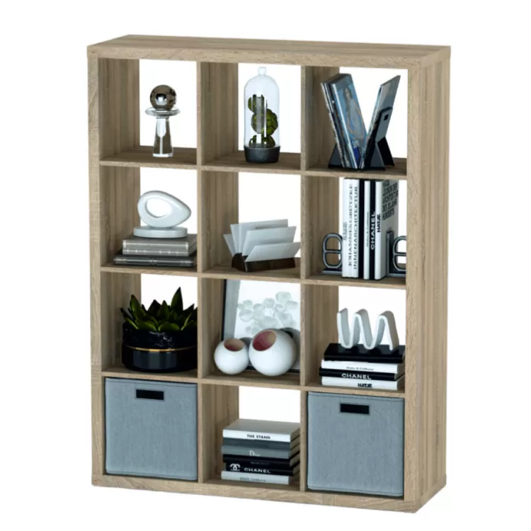 Стеллаж Фора 12 дуб беленый (аналог IKEA KALLAX)