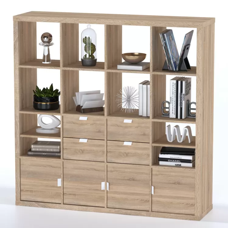 Стеллаж Фора 16 дуб беленый (аналог IKEA KALLAX)