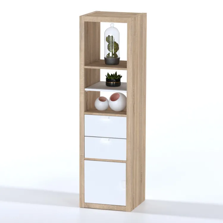 Стеллаж Фора 4Л дуб беленый (аналог IKEA KALLAX)