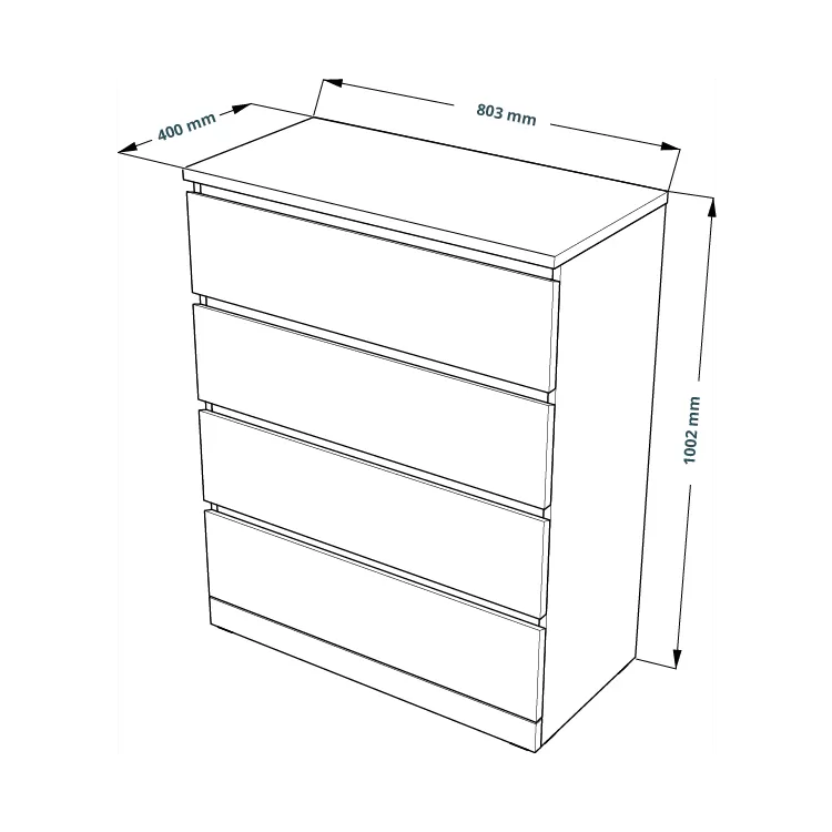 Комод Варма 4 белый пигмент (аналог IKEA)