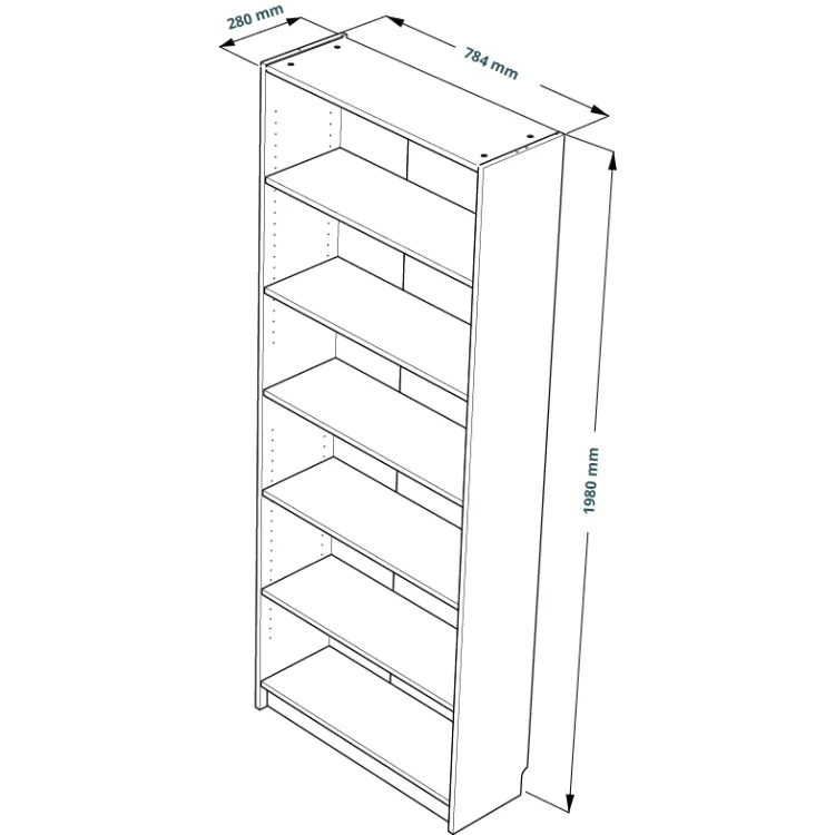 Стеллаж Варма 80 белый (аналог IKEA BILLY)
