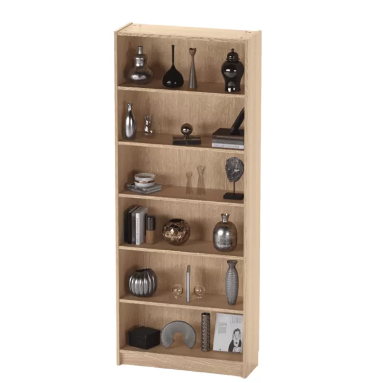 Стеллаж Варма 80 дуб беленый шпон (аналог IKEA BILLY)