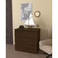 Комод Варма Прайм 3 коричневый шпон (аналог IKEA)