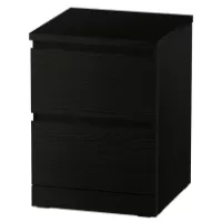 Комод Варма 2 чёрны ясень шпон (аналог IKEA)