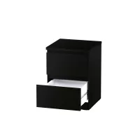 Комод Варма 2 чёрны ясень шпон (аналог IKEA)