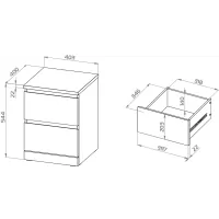 Комод Варма 2 чёрны ясень шпон (аналог IKEA)
