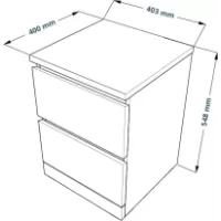 Комод Варма 2 чёрны ясень шпон (аналог IKEA)