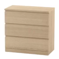 Комод Варма 3 дуб белёный шпон (аналог IKEA)