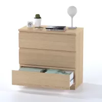 Комод Варма 3 дуб белёный шпон (аналог IKEA)