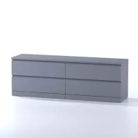 Комод Варма 4 Д серый пигмент (аналог IKEA)