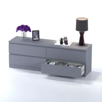 Комод Варма 4 Д серый пигмент (аналог IKEA)