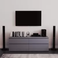 Комод Варма 4 Д серый пигмент (аналог IKEA)