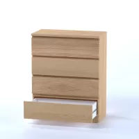 Комод Варма 4 дуб белёный шпон (аналог IKEA)