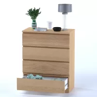 Комод Варма 4 дуб белёный шпон (аналог IKEA)