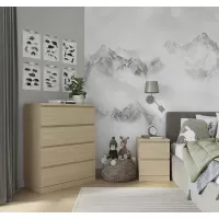 Комод Варма 4 дуб белёный шпон (аналог IKEA)