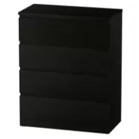 Комод Варма 4 чёрный ясень шпон (аналог IKEA)