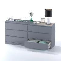 Комод Варма 6 Д серый пигмент (аналог IKEA)