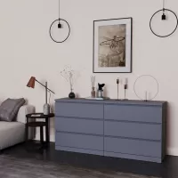Комод Варма 6 Д серый пигмент (аналог IKEA)