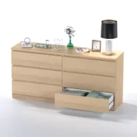 Комод Варма 6 Д дуб белёный шпон (аналог IKEA)
