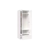 Шкаф Сириус 2-х створчатый 1 ящик, 2200х780х590 (ВхШхГ), 2.02.01.500.1 (белый)