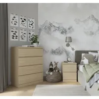 Комод Варма 2 дуб белёный шпон (аналог IKEA)