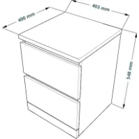 Комод Варма 2 дуб белёный шпон (аналог IKEA)