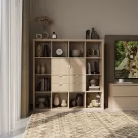Стеллаж Фора 16 дуб беленый (аналог IKEA KALLAX)