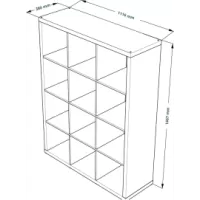 Стеллаж Фора 12 дуб беленый (аналог IKEA KALLAX)