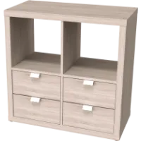 Стеллаж Фора 4 дуб беленый (аналог IKEA KALLAX)