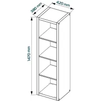 Стеллаж Фора 4Л дуб беленый (аналог IKEA KALLAX)