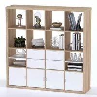 Стеллаж Фора 16 дуб беленый (аналог IKEA KALLAX)