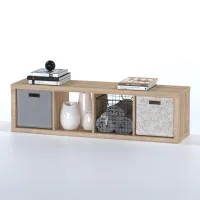 Стеллаж Фора 4Л дуб беленый (аналог IKEA KALLAX)