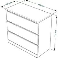 Комод Варма 3 белый пигмент (аналог IKEA)