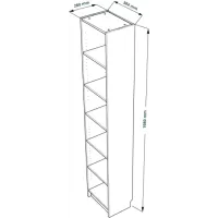 Стеллаж Варма 40 дуб беленый шпон (аналог IKEA BILLY)