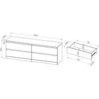 Комод Варма 4 Д серый пигмент (аналог IKEA)